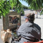 Julia Munger Seelos participates in the plein air quick-draw competition