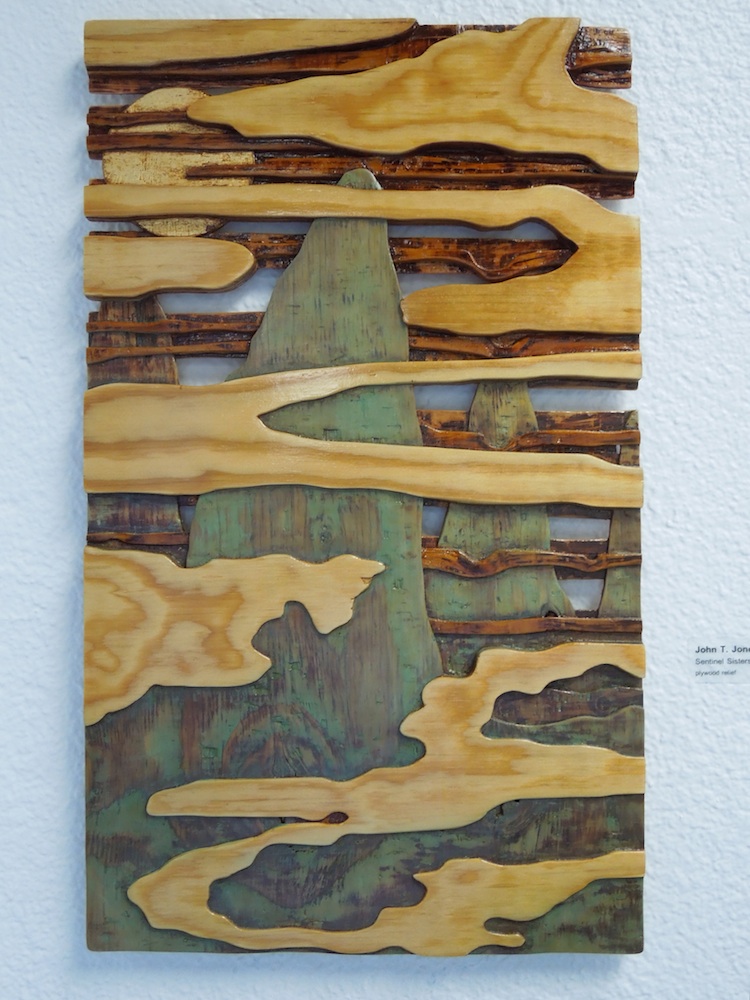 John T. Jones: "Sentinel Sisters" -- A Plywood Relief