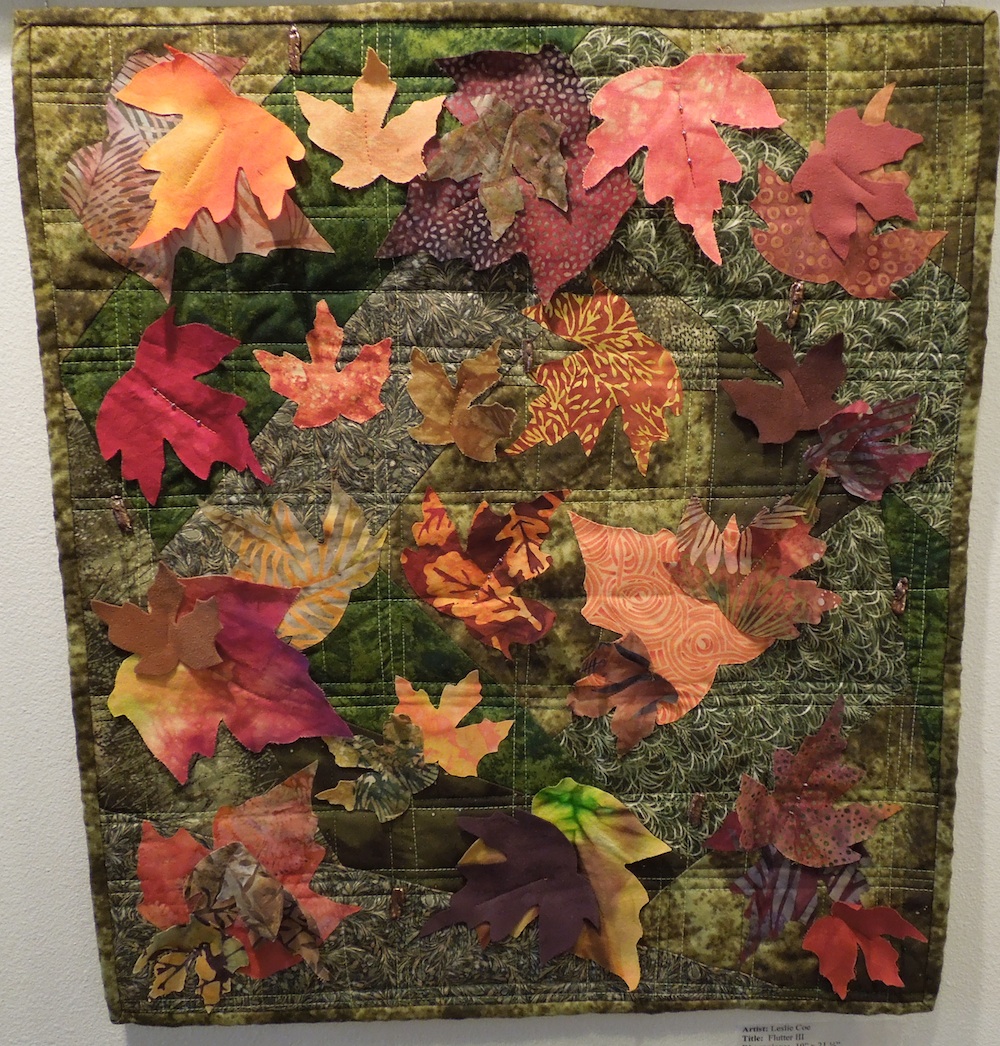 "Flutter III" Art Quilt by Leslie Coe "Flutter III" Art Quilt by Leslie Coe