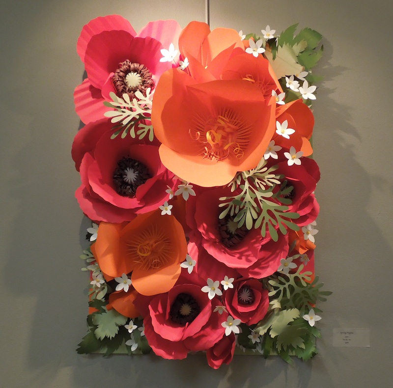 "Spring Poppies" by Monika Roe, in paper.
